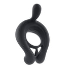 Playboy Triple Play Vibrating Cockring with Stimulator Black