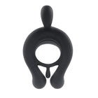 Playboy Triple Play Vibrating Cockring with Stimulator Black
