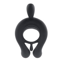 Playboy Triple Play Vibrating Cockring with Stimulator Black