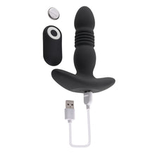 Playboy Trust The Thrust Thrusting Vibrating Anal Plug Black