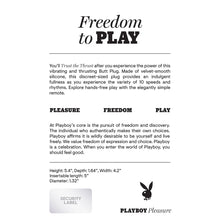 Playboy Trust The Thrust Thrusting Vibrating Anal Plug Black