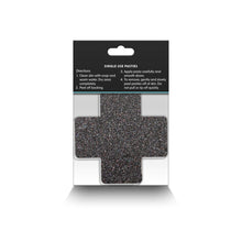 Pretty Pasties Glitter Cross Black/Gold 2 Pair