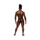 Male Power Sassy Lace Skirt Jock Black L/XL