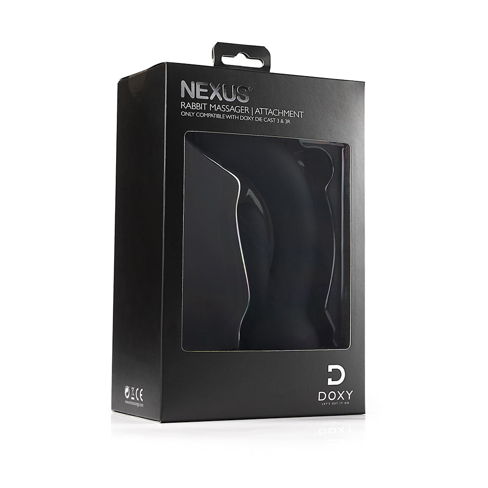 Doxy 3 Silicone Rabbit Wand Attachment Black