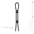 Nexus Forge Adjustable Silicone Cock and Ball Lasso Ring Black