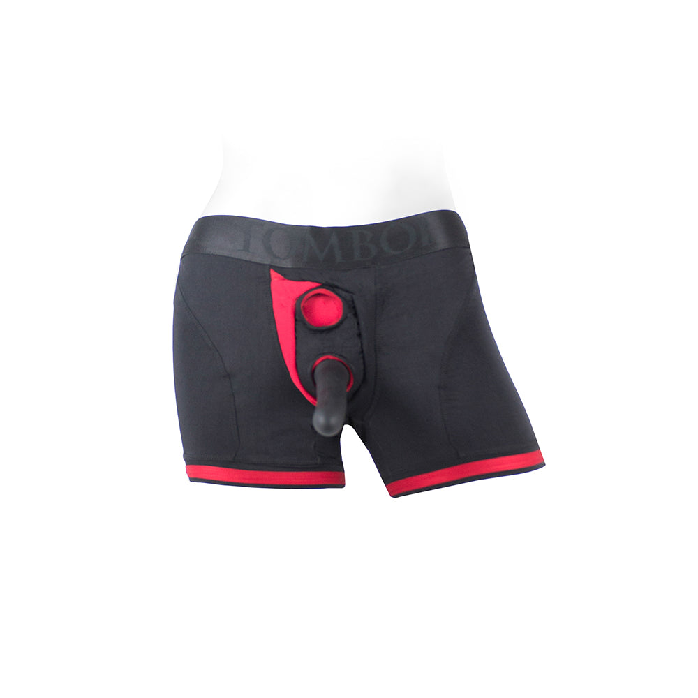 SpareParts Tomboii Nylon Boxer Briefs Harness Black/Red Size 4XL