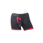 SpareParts Tomboii Nylon Boxer Briefs Harness Black/Red Size 4XL