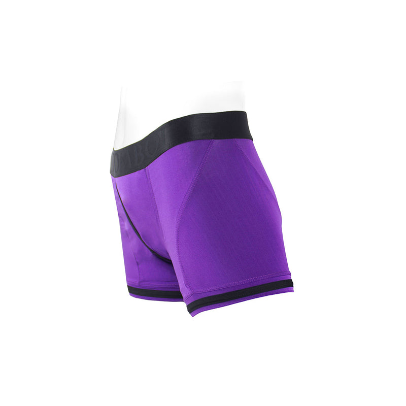 SpareParts Tomboii Nylon Boxer Briefs Harness Purple/Black Size 2XL