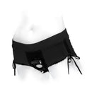 SpareParts Sasha Cinch Booty Short Harness Black Size XL