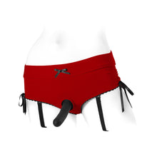SpareParts Sasha Cinch Booty Short Harness Red/Black Size 3XL