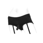 SpareParts Bella Cleavage Booty Short Harness Black Size 4XL