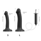Strap-On-Me Squirting Cum Dildo Black Small (fluid not included)