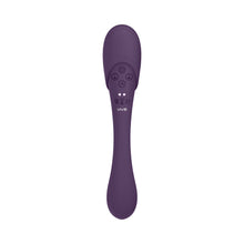 VIVE MIRAI Rechargeable Double Ended Pulse Wave & Air Wave Bendable Silicone Vibrator Purple