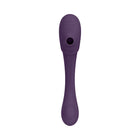 VIVE MIRAI Rechargeable Double Ended Pulse Wave & Air Wave Bendable Silicone Vibrator Purple