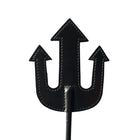 Rouge Leather Devil Riding Crop Black