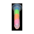 Lollicock Silicone Dildo 7 in. Rainbow Glow in the Dark