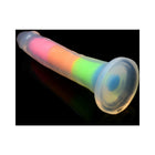 Lollicock Silicone Dildo 7 in. Rainbow Glow in the Dark