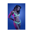 Fantasy Lingerie Glow Night Vision Glow-In-The-Dark Lace Bralette & Panty White L/XL