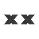 Bijoux Indiscrets Flash Reusable Glitter Pasties Cross Black