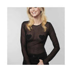 Bijoux Indiscrets Flash Reusable Glitter Pasties Heart Black