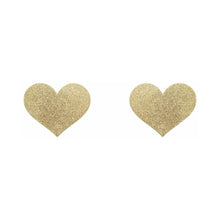 Bijoux Indiscrets Flash Reusable Glitter Pasties Heart Gold