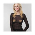 Bijoux Indiscrets Flash Reusable Glitter Pasties Heart Gold