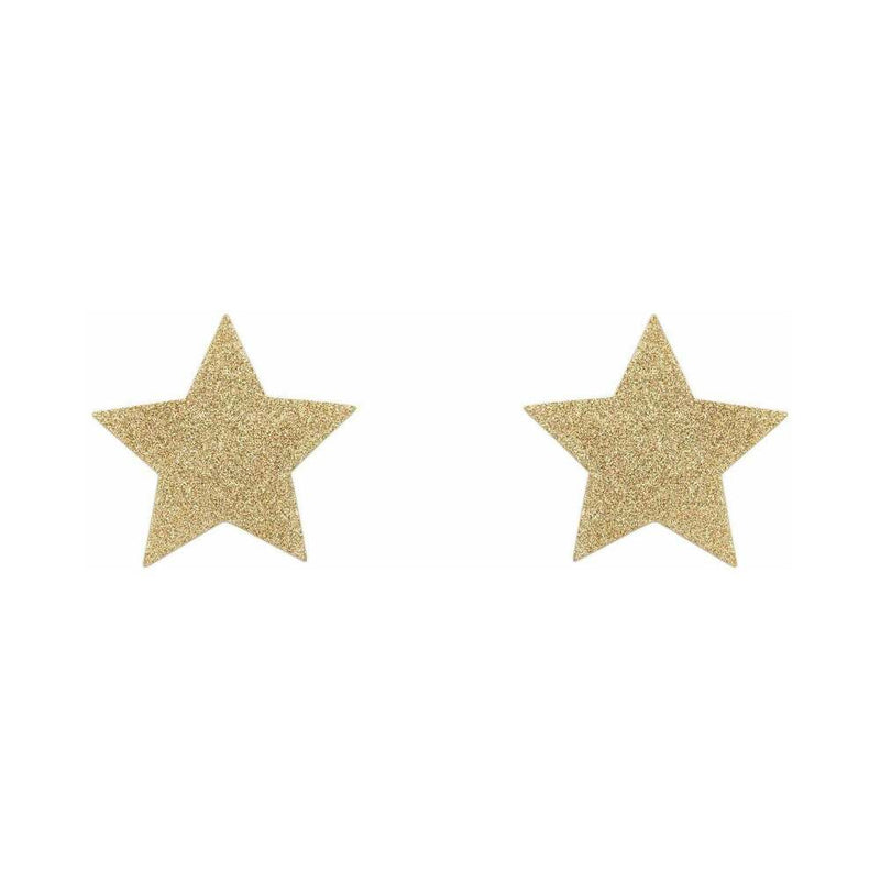 Bijoux Indiscrets Flash Reusable Glitter Pasties Star Gold