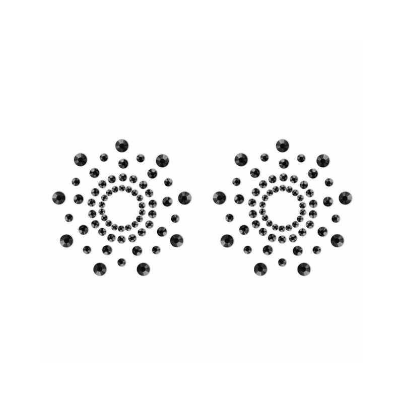 Bijoux Indiscrets Mimi Rhinestone Pasties Circles Black