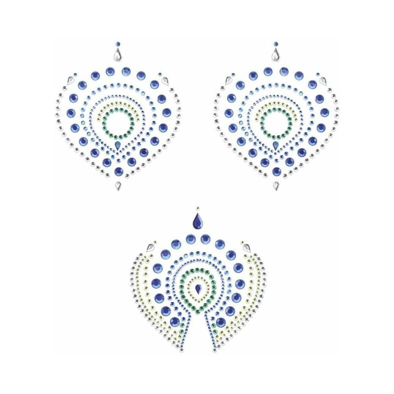 Bijoux Indiscrets Flamboyant Rhinestone Body Decorations Blue/Green