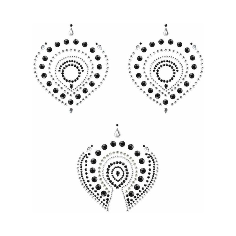 Bijoux Indiscrets Flamboyant Rhinestone Body Decorations Black/Silver