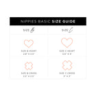 Nippies Basic Black Crosses Pasties Size B
