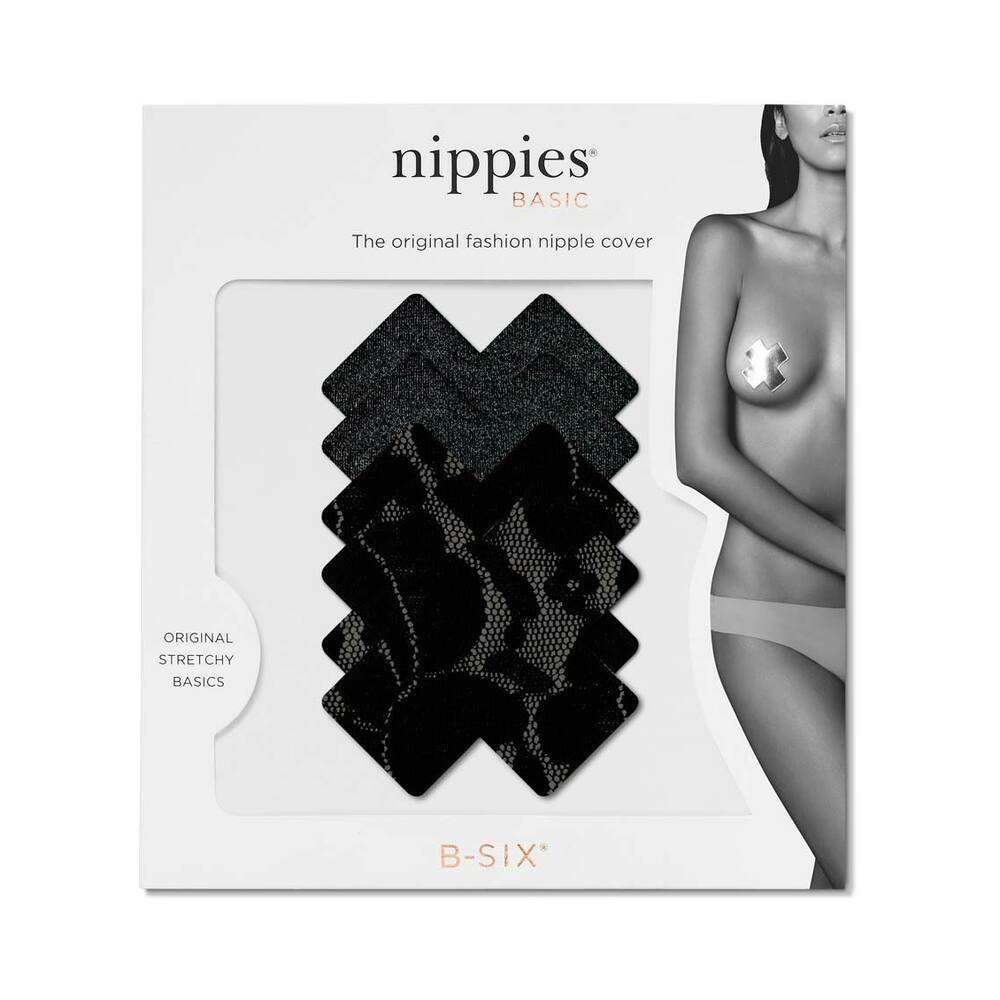 Nippies Basic Black Crosses Pasties Size C