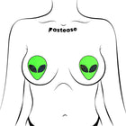 Pastease Glow-in-the-Dark Glitter Alien Pasties Green