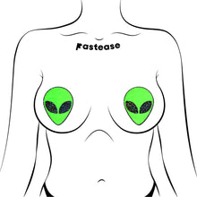 Pastease Glow-in-the-Dark Glitter Alien Pasties Green