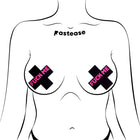 Pastease Fuck Me Crosses Pasties Black/Pink