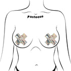 Pastease Holographic Crosses Pasties Silver