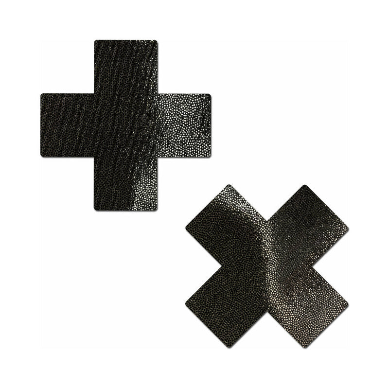 Pastease Everyday Reusable Crosses Pasties Black