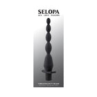 Selopa Vibrating Butt Beads Rechargeable Anal Silicone Black