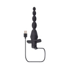 Selopa Vibrating Butt Beads Rechargeable Anal Silicone Black