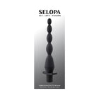 Selopa Vibrating Butt Beads Rechargeable Anal Silicone Black