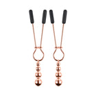 Selopa Beaded Nipple Clamps Stainless Steel Rose Gold