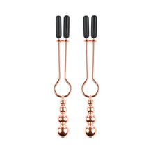 Selopa Beaded Nipple Clamps Stainless Steel Rose Gold