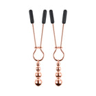 Selopa Beaded Nipple Clamps Stainless Steel Rose Gold