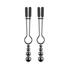 Selopa Beaded Nipple Clamps Stainless Steel Black Chrome