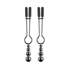 Selopa Beaded Nipple Clamps Stainless Steel Black Chrome