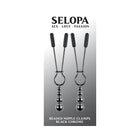 Selopa Beaded Nipple Clamps Stainless Steel Black Chrome