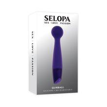 Selopa Gumball Rechargeable Slim Wand Silicone Purple