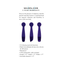 Selopa Gumball Rechargeable Slim Wand Silicone Purple