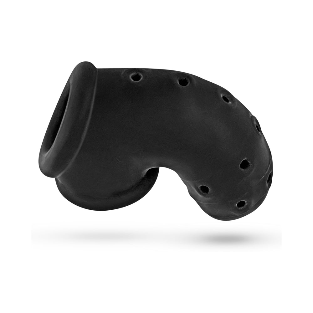 OxBalls Airlock Air-Lite Vented Chastity Black Ice