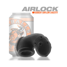 OxBalls Airlock Air-Lite Vented Chastity Black Ice